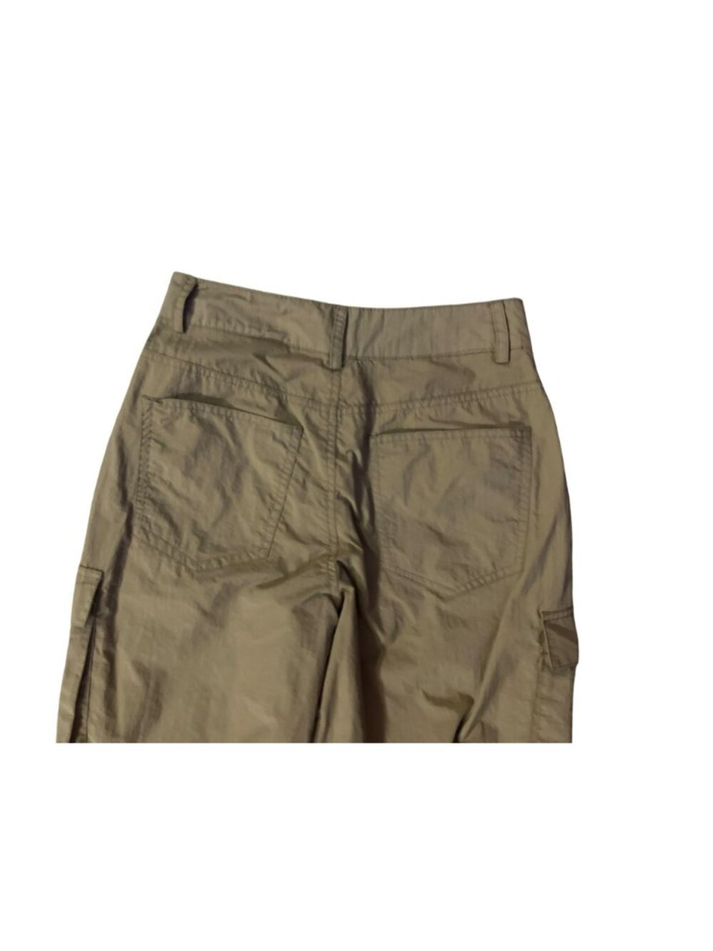 Forever 21 Cargo Pants Women's Small Dark Tan Belted Hem Nylon Blend Used - Picture 15 of 15